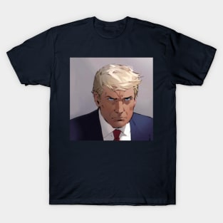 Trump Anime Cartoon Mugshot T-Shirt